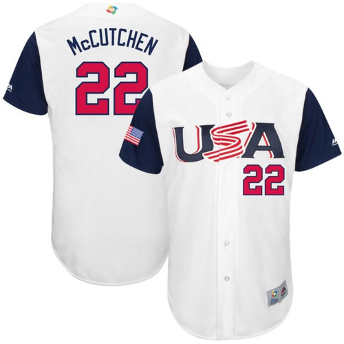 #22 Andrew Mccutchen Usa National Baseball World Classic 2017 White Jersey