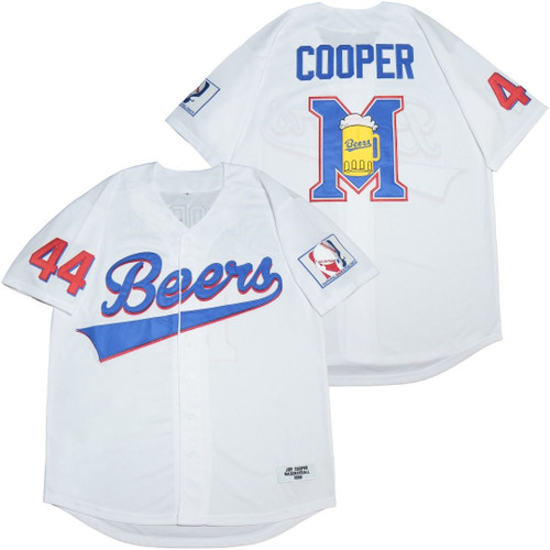 #44 Joe Cooper Milwaukee Beers White Baseball Jersey For Fans