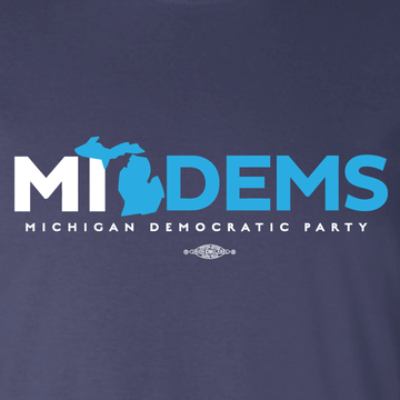 "MI Dems" Logo Graphic (Navy Tee)