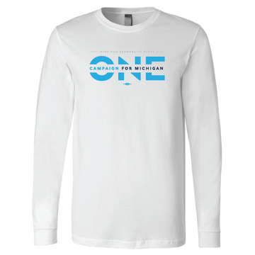 ONE Campaign for Michigan (White Long-Sleeve Tee)