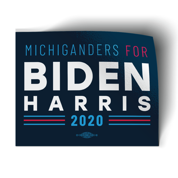Michiganders For Biden Harris (5" x 4" Vinyl Sticker -- Pack of Two!)