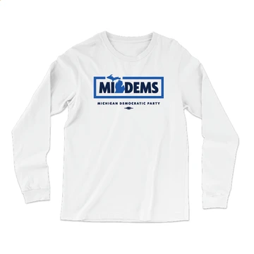 MI Dems (Long-Sleeve Tee) Available in White and Navy