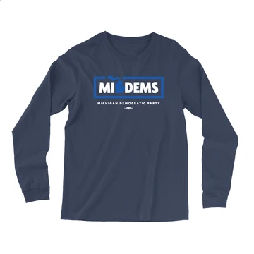 MI Dems (Long-Sleeve Tee) Available in White and Navy