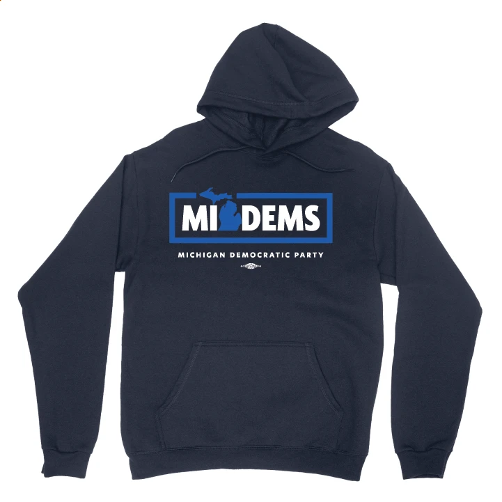 MI Dems (Pullover Hoodie) Available in White and Navy