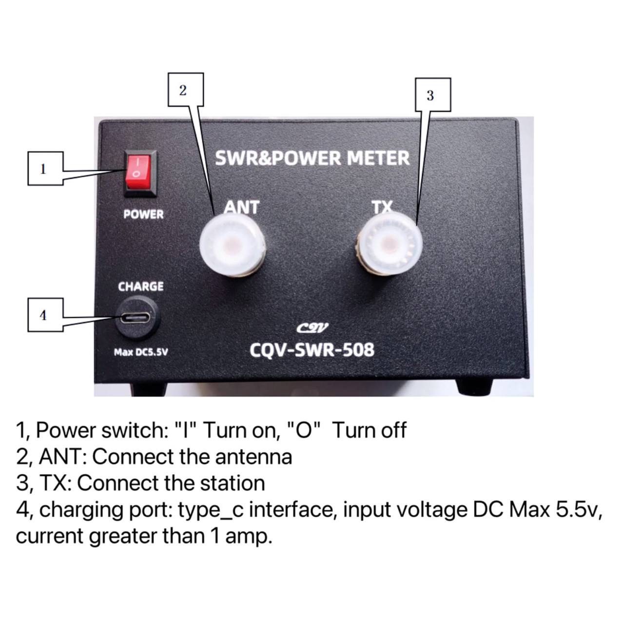 sqv-swr-508 200W Power Meter Digital SWR Meter with 1.8-54Mhz