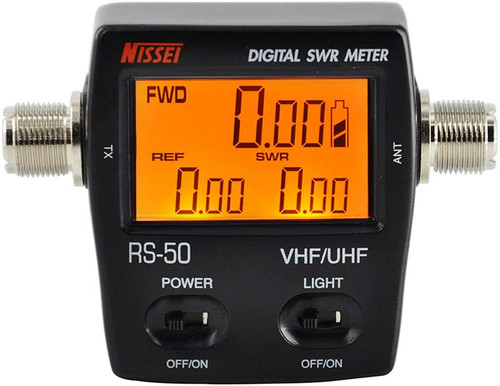 Portable RS-50 Digital SWR/Watt Meter VHF/UHF 125-525MHz 120W for Two-Way Radio