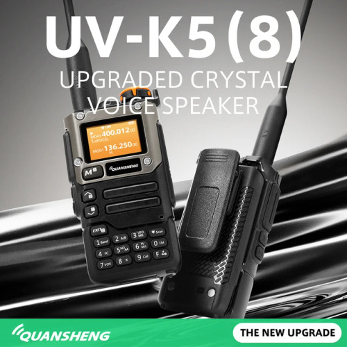 Quansheng UV-K6 (UV-K5(8) Walkie Talkie 50-600MHz Full Band Receiving Type C Charge Air Band 5W DTMF Scrambler NOAA Channel
UV-K6/UV-K5(8) is VHF UHF Dual Band 5w Radio
