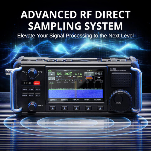 XIEGU X6200 Transceiver SDR HF ham radio + 50MHz + FT8 + RX VHF AM