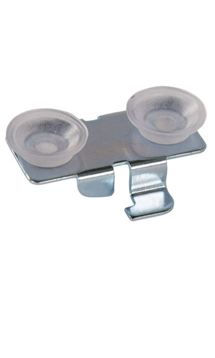 Rear/Center Lock-In Glass Shelf Rests with Rubber Bumpers - Case of 8