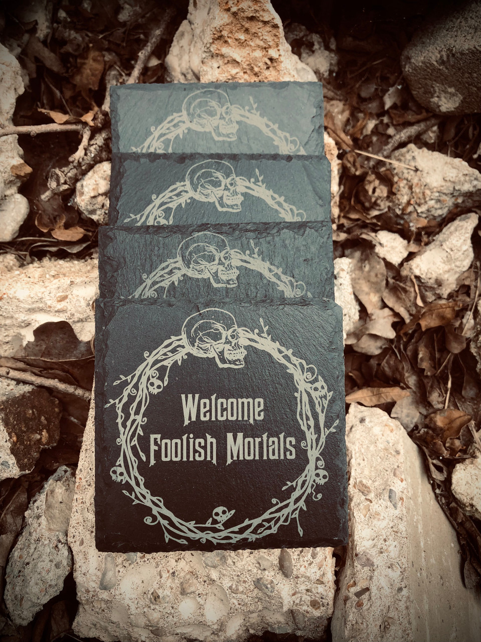 Welcome Foolish Mortals Coasters