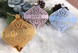 Personalized Mirrored Metallic Arabesque Ornament