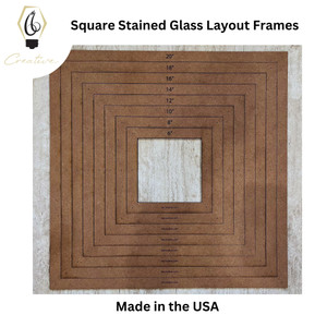 Square Stained Glass Layout Frames