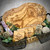 Verona Olive Wood Board & Clear Resin Coaster Basket