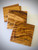 Olive Wood Coaster Set - Engraved