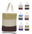 Personalized Tri-Color Canvas Tote Bag