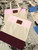 Pink/Ivory/Burgundy Trio Tote Bag