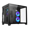 VIDA Vida Akira Black ARGB Gaming Case w/ Glass Front & Side, Micro ATX, 3x ARGB Fans, 6-Port PWM ARGB Fan Hub 