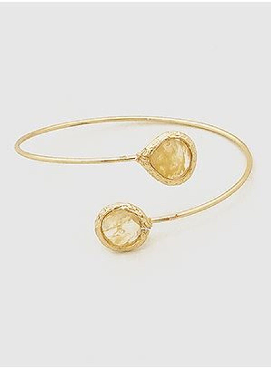 open cuff bracelet with stones