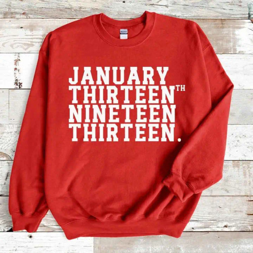 Vintage January Thirteenth Crewneck Pullover Sweatshirt
