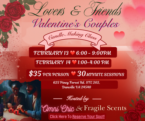 Valentine's Day Candle Making Class