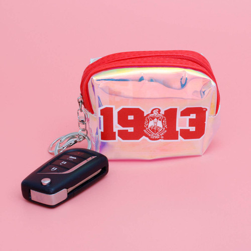 DST Sorority Iridescent Zipper Pouch