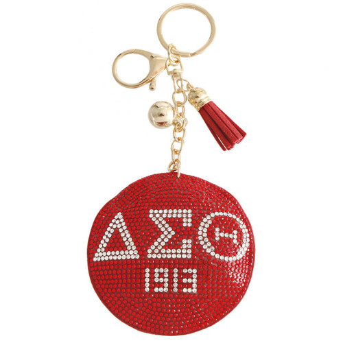 DST Crimson and Cream Sorority Keychain
