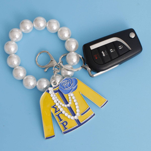 SGRHO Pearl and Sweater Sorority Keychain