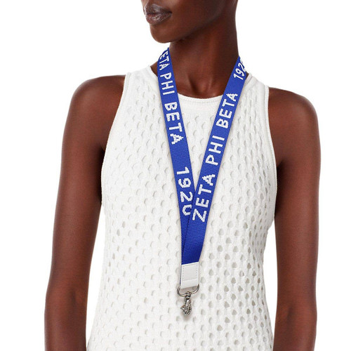 Zeta Phi Beta Sorority Paraphernalia Women's ID Badge Lanyard Clip.