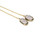 Two Gold Pave Pendant  Necklace