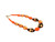 Neon Orange and Translucent Beaded Necklace 