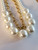 Two Strand Pearl and Gold Chain Necklace