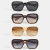 Oversized Square Tortoise Sunglasses Set