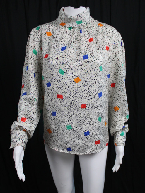 Vintage 1980's Confetti Blouse by Shapely