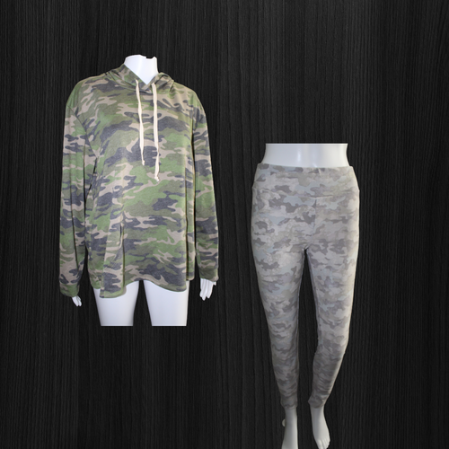 Camouflage Casual Two-Piece Outfit
