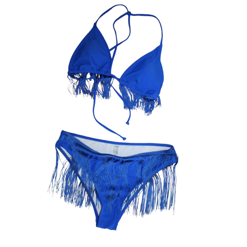 New Electric Blue Fringe Bikini by Shein size Medium