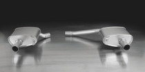Remus Rear Silencer Left/Right with 2 tail pipes @ 98 mm Black Chrome, straight, carbon insert - A4 B8 Saloon 2.0 TFSI Quattro 155 kW CDNC 2008- Remus Rear Silencer Left/Right with 2 tail pipes @ 98 mm Black Chrome, straight, carbon insert - A4 B8 Saloon 2.0 TFSI Quattro 155 kW CDNC 2008-