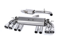 Milltek Cat-back - Resonated (quieter). Quad Round Polished Tips - S3 - 2.0 TFSI quattro Saloon & Cabrio 8V - 2013-2020 - SSXAU476 Milltek Cat-back - Resonated (quieter). Quad Round Polished Tips - S3 - 2.0 TFSI quattro Saloon & Cabrio 8V - 2013-2020 - SSXAU476