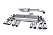 Milltek Cat-back - Resonated (quieter). Quad Oval Polished Tips - S3 - 2.0 TFSI quattro Saloon & Cabrio 8V - 2013-2020 - SSXAU478 Milltek Cat-back - Resonated (quieter). Quad Oval Polished Tips - S3 - 2.0 TFSI quattro Saloon & Cabrio 8V - 2013-2020 - SSXAU478