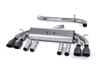 Milltek Cat-back - Non-Valved Race System. Non-resonated (louder). Quad Oval Cerakote Black Tips - S3 - 2.0 TFSI quattro Saloon & Cabrio 8V - 2013-2020 - SSXAU539 Milltek Cat-back - Non-Valved Race System. Non-resonated (louder). Quad Oval Cerakote Black Tips - S3 - 2.0 TFSI quattro Saloon & Cabrio 8V - 2013-2020 - SSXAU539