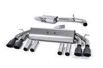 Milltek Cat-back - Non-Valved Race System. Resonated (quieter). Quad Oval Cerakote Black Tips - S3 - 2.0 TFSI quattro Saloon & Cabrio 8V - 2013-2020 - SSXAU544 Milltek Cat-back - Non-Valved Race System. Resonated (quieter). Quad Oval Cerakote Black Tips - S3 - 2.0 TFSI quattro Saloon & Cabrio 8V - 2013-2020 - SSXAU544