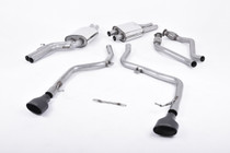 Milltek Cat-back - Race Version. Dual Cerakote Black Oval Tips - S4 - 3.0 Supercharged V6 B8 - 2009-2012 - SSXAU240 Milltek Cat-back - Race Version. Dual Cerakote Black Oval Tips - S4 - 3.0 Supercharged V6 B8 - 2009-2012 - SSXAU240