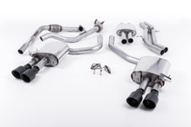 Milltek Cat-back - Resonated with Quad GT-100 Cerakote Black Trims EC Approved - S4 - 3.0 Turbo V6 B9 - Saloon/Sedan & Avant (Non Sport Diff Cars) - 2016-2020 - SSXAU641 Milltek Cat-back - Resonated with Quad GT-100 Cerakote Black Trims EC Approved - S4 - 3.0 Turbo V6 B9 - Saloon/Sedan & Avant (Non Sport Diff Cars) - 2016-2020 - SSXAU641
