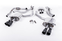 Milltek Cat-back - Resonated with Quad GT-90 Cerakote Black Trims EC Approved - S4 - 3.0 Turbo V6 B9 - Saloon/Sedan & Avant (Non Sport Diff Cars) - 2016-2020 - SSXAU645 Milltek Cat-back - Resonated with Quad GT-90 Cerakote Black Trims EC Approved - S4 - 3.0 Turbo V6 B9 - Saloon/Sedan & Avant (Non Sport Diff Cars) - 2016-2020 - SSXAU645