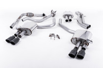 Milltek Cat-back - Resonated with Quad Cerakote Black Oval Trims EC Approved - S4 - 3.0 Turbo V6 B9 - Saloon/Sedan & Avant (Sport Diff Models Only) - 2016-2020 - SSXAU699 Milltek Cat-back - Resonated with Quad Cerakote Black Oval Trims EC Approved - S4 - 3.0 Turbo V6 B9 - Saloon/Sedan & Avant (Sport Diff Models Only) - 2016-2020 - SSXAU699