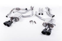 Milltek Cat-back - Non-Resonated (Louder) with Quad GT-100 Cerakote Black Trims - S4 - 3.0 Turbo V6 B9 - Saloon/Sedan & Avant (Sport Diff Models Only) - 2016-2020 - SSXAU701 Milltek Cat-back - Non-Resonated (Louder) with Quad GT-100 Cerakote Black Trims - S4 - 3.0 Turbo V6 B9 - Saloon/Sedan & Avant (Sport Diff Models Only) - 2016-2020 - SSXAU701