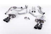 Milltek Cat-back - Non-Resonated (Louder) with Quad Cerakote Black Oval Trims - S4 - 3.0 Turbo V6 B9 - Saloon/Sedan & Avant (Sport Diff Models Only) - 2016-2020 - SSXAU705 Milltek Cat-back - Non-Resonated (Louder) with Quad Cerakote Black Oval Trims - S4 - 3.0 Turbo V6 B9 - Saloon/Sedan & Avant (Sport Diff Models Only) - 2016-2020 - SSXAU705