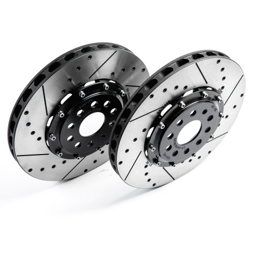 Ford Transit Mk7 Front Drilled And Grooved Brake Discs And Brake Pads Rwd