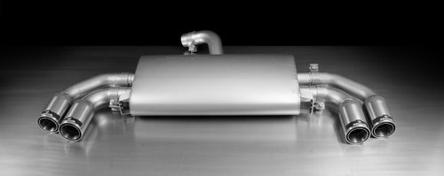 Remus Rear Silencer Left/Right with 4 tail pipes @ 84 mm straight, carbon insert - TT Type 8J 2.0 TFSI 147 kW BWA 2007-