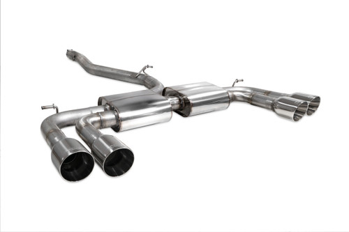Scorpion non-resonated cat/GPF-back exhaust for Audi S3 8V Saloon