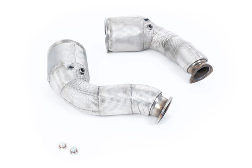 Milltek large-bore de-cat downpipes for Lamborghini Urus and Audi SQ8